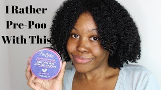 Shea Moisture SILICONE FREE MIRACLE MASQUE  Demo amp Review [upl. by Dnaleel]