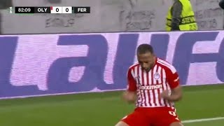 Olympiacos v Ferencvaros 10 Ayoub El Kaabi late goal earn win  Conference League Match recap [upl. by Llenrap]