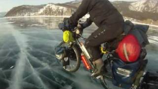 Black Ice Cycling Lake Baikal Part2 [upl. by Ottinger]