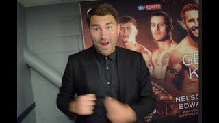 ANIMATED EDDIE HEARN REACTS TO LEWIS RITSON STUNNING TKO OF HYLAND JR  KELLY COMMONWEALTH TITLE WIN [upl. by Eerat]