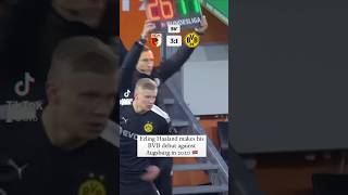 Tbt Haaland‘s BVB debut in Augsburg ⚽️⚽️⚽️ [upl. by Fax]