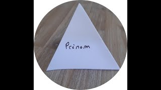 Tétraèdre porte Prénom origami [upl. by Akeryt]