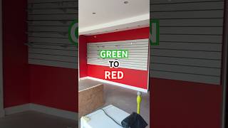 Painting a clients business from GREEN to RED to match their branding 👀 [upl. by Ettedualc]