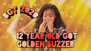 Golden Buzzer for 12 years old girl on Britains Got Talent 2020  Fayth Ifil [upl. by Wolfson]