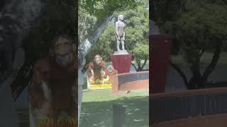 Kilcoy yowie statue near nice pond in park [upl. by Omarr10]