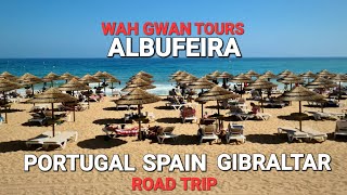 ALBUFEIRA Strip Day walk from SUBWAYIBIZA BAR down the strip [upl. by Gish]