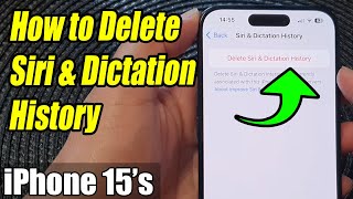 iPhone 1515 Pro Max How to Delete Siri amp Dictation History [upl. by Okemak]