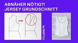 Abnäher hinzufügen  Jersey Grundschnitt [upl. by Akenahs]