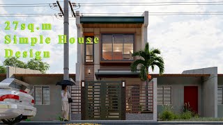 Two Storey Small House Design Ideas 4x675meters Request 1 [upl. by Hubert]