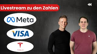 Quartalszahlen Live bei Meta Aktie  Außerdem Tesla VISA uvm [upl. by Wixted755]