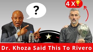 What Dr Khoza Said To Riveiro After Nedbank Cup Win [upl. by Mehala362]