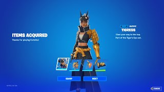 NEW TIGRESS OUTFIT SCORCH SLICER PICKAXE TIGER PRINTS WRAP TIGERS EYE BUNDLE [upl. by Thielen]