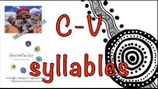 CV syllables [upl. by Oeflein268]