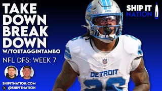 NFL Week 7 DFS Takedown Breakdown  October 21 2024  DraftKings DFS Lineup Review and Analysis [upl. by Gasperoni]