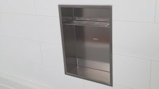 Niche Installation Video The stainless steel shower storage niche from Redblock Industries [upl. by Jew431]