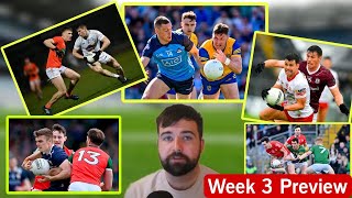 Kerry vs Mayo 🔥 Must win Dublin vs Roscommon Clash 👀 Galway in trouble Football League Week 3 [upl. by Onitnelav772]