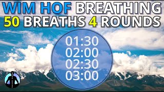 WIM HOF Guided Breathing Technique  4 Rounds 50 Breaths Advanced NO TALKING [upl. by Marelda]