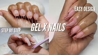 HOW TO APPLY GEL X NAILS STEP BY STEP [upl. by Macdonald626]