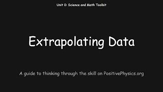 Extrapolating Data Using an estimation technique  Science amp Math Toolkit [upl. by Iny]