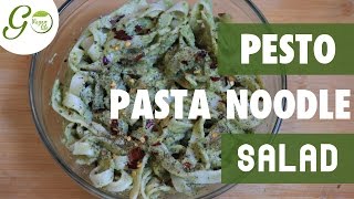 Vegan Recipe l Pesto Pasta Noodle Salad I Go Vegan Life [upl. by Alenairam]