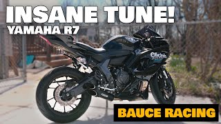 INSANE ECU TUNE FOR YAMAHA R7 BAUCE RACING [upl. by Melania]