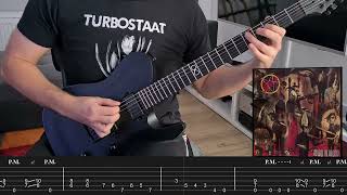 Slayer  Postmortem Guitar Cover  Screentabs [upl. by Oag]