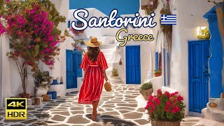 Santorini Greece 🇬🇷  A Luxurious Greek Paradise  4k HDR 60fps Walking Tour ▶150min [upl. by Stelmach]