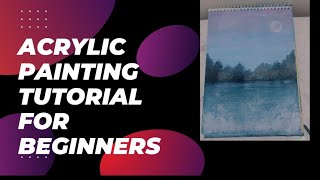 Easy Landscape painting tutorial 🖼️ [upl. by Hau]