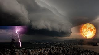 Canada now  Scary shelf clouds and severe hail storm hits Saskatchewan [upl. by Jaclyn]