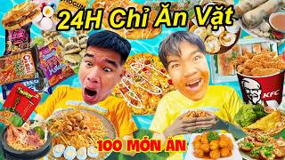 Người Cuối Cùng Trong 24H Ăn Hết 100 Loại Đồ Ăn Vặt Bên Cồn Thắng 10 Triệu  TQ97 [upl. by Ardnoid]