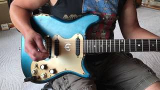 1964 Orig Epiphone Olympic Double Pacific Blue Blues Player Wear Eddie Vegas [upl. by Cutlerr]