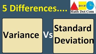 5 Key Differences Between Variance and Standard Deviation in Statistics Math Dot Com [upl. by Erie814]