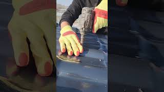 Synthetic resin tiles nailing installation tutorial [upl. by Urion263]