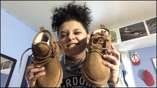 HOW TO LACE MEN UGGS amp ON FEET [upl. by Halfdan]