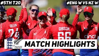 England Women vs New zealand Women 5th T20 match Highlights 2024  ENG W vs NZ W [upl. by Silvano]