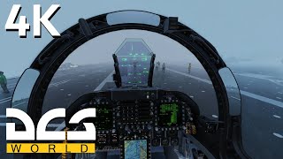 FA18C Carrier Landing In Bad Weather Conditions  Ultra Graphics 4K DCS World [upl. by Ahsan969]