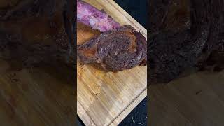 Tomahawk Steak made rare asmrfood steak meatcooking ribeyesteak food meatpreparation medium [upl. by Oreves829]