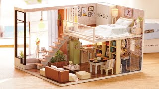 DIY Miniature Dollhouse Kit  Dream House  Duplex Apartment  Relaxing Satisfying Video [upl. by Rashidi]