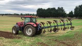 Case Puma 195 with Rabe Five Furrow Plough  Tillage 2022 [upl. by Haye]