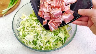 Leckeres Rezept mit Speck und Kohl schnell und super einfach 131 [upl. by Ciccia]