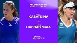 Daria Kasatkina vs Beatriz Haddad Maia  2024 Seoul Final  WTA Match Highlights [upl. by Assillim]