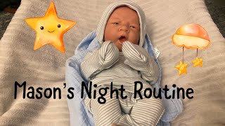 Doll RoleplayBerenguer Baby Mason’s Night Routine✨He Gets a Bath🛁🫧 [upl. by Dodds461]