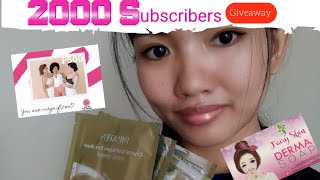 2000 Subscribers Giveaway Justine Cabrera [upl. by Ahsakal]