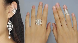 Easy and Fast Vintage Filigree Jewelry Making Tutorial How to Make Filigree Jewelries [upl. by Leuname]