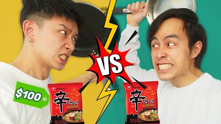 Who Can Make the Best Instant Ramen Noodles for 100 COOKOFF [upl. by Dott71]