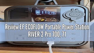 Review EF ECOFLOW Portable Power Station RIVER 2 Pro 700 716Wh LiFePO4 Battery 70 Min Fast Chargin [upl. by Betti]