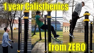 My REAL 1 year Calisthenics transformation Starting from ZERO [upl. by Atineg]