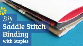 DIY Staple Saddle Stitch Bookbinding Tutorial  Sea Lemon [upl. by Eive]