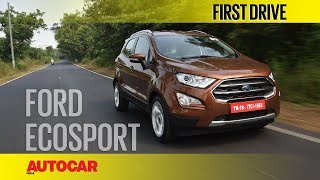 Ford EcoSport Diesel Petrol automatic  First Drive Review  Autocar India [upl. by Sedda]