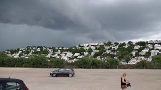 Lightning storm over Son Bou in Menorca [upl. by Teryn]